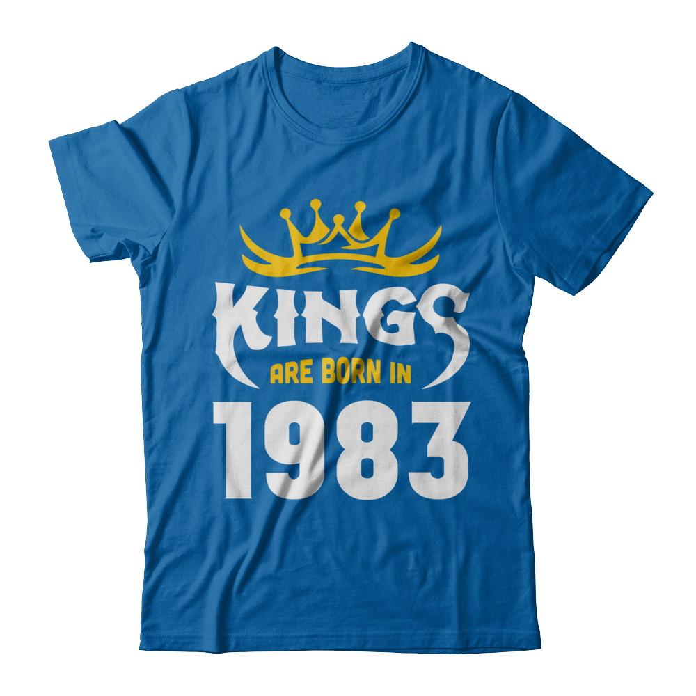 Kings Are Born In 1983 Birthday Gift-T-Shirt & Hoodie-Classic T-Shirt-Royal