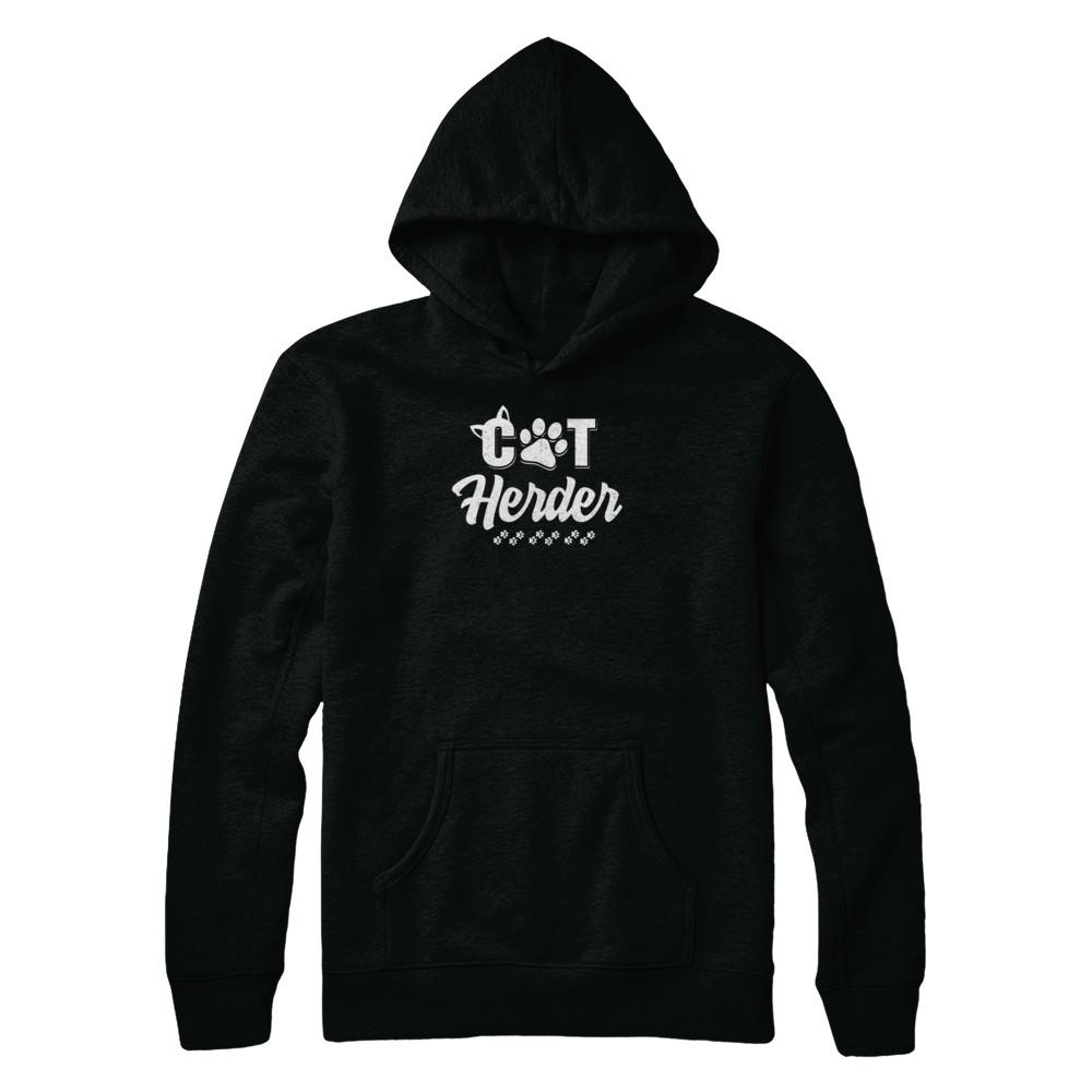 Cat Herder Funny Herding Cats Gift-T-Shirt & Tank Top-Pullover Hoodie-Black
