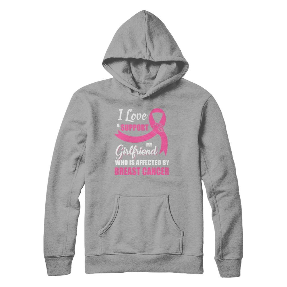 Breast Cancer Awareness Support Pink Girlfriend Boyfriend-T-Shirt & Hoodie-Pullover Hoodie-Light Steel