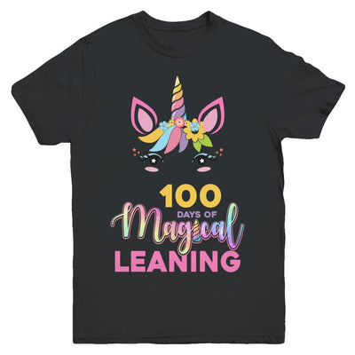 100 Days Of Magical Leaning School Unicorn Girl Gift Youth-Youth Shirt-Youth T-Shirt-Black