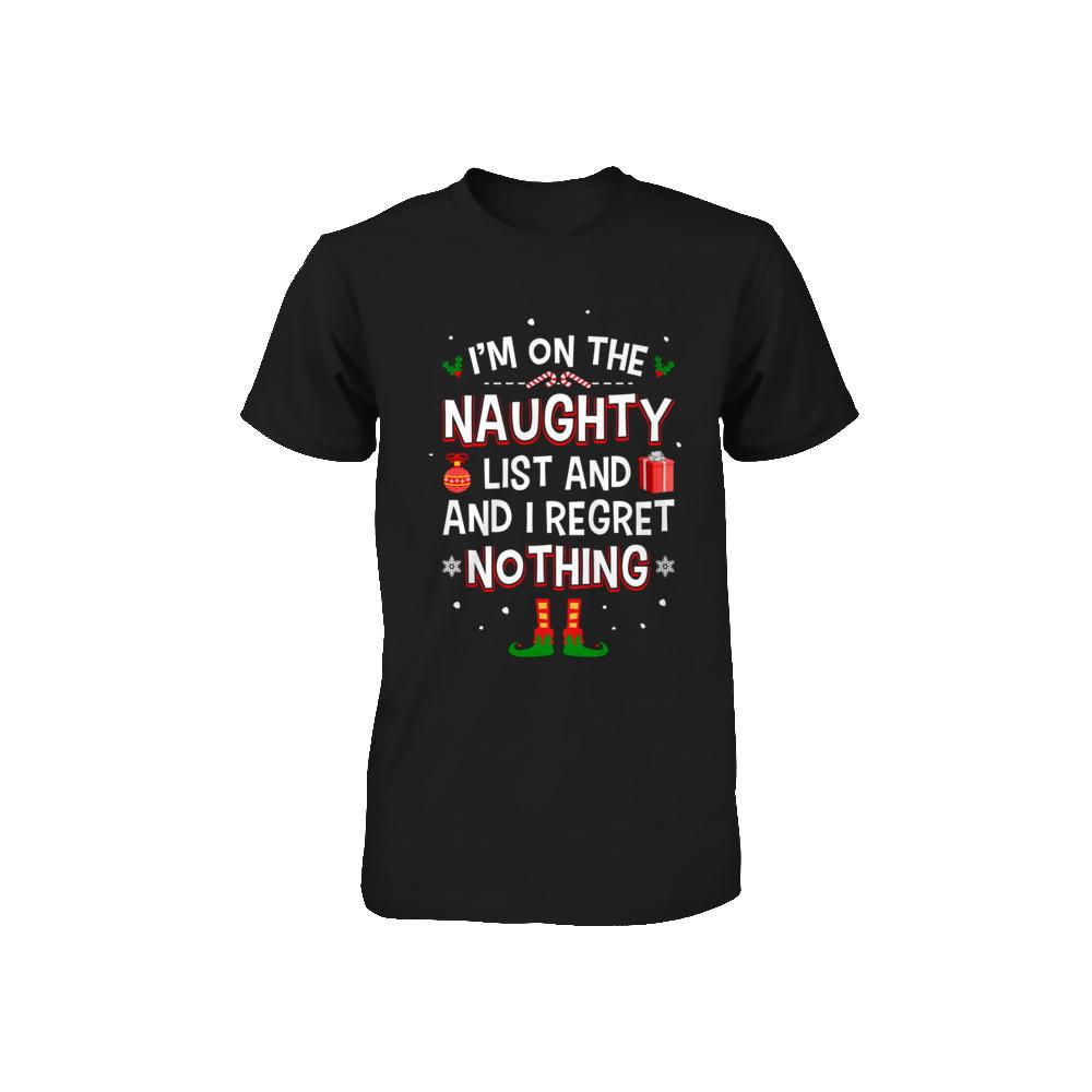 I'm On The Naughty List Funny Christmas Youth-Youth Shirt-Toddler T-Shirt-Black