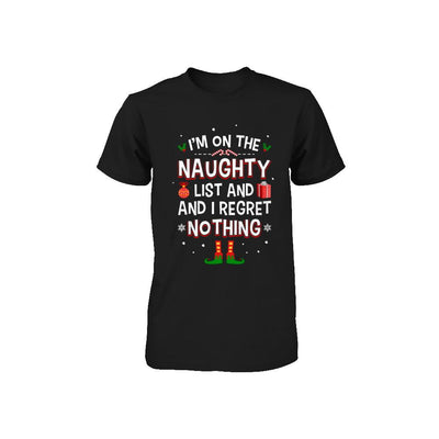 I'm On The Naughty List Funny Christmas Youth-Youth Shirt-Toddler T-Shirt-Black