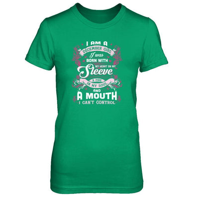 I Am A December Girl I Was Born With My Heart On My Sleeve-T-Shirt & Tank Top-Women's T-Shirt-Irish Green