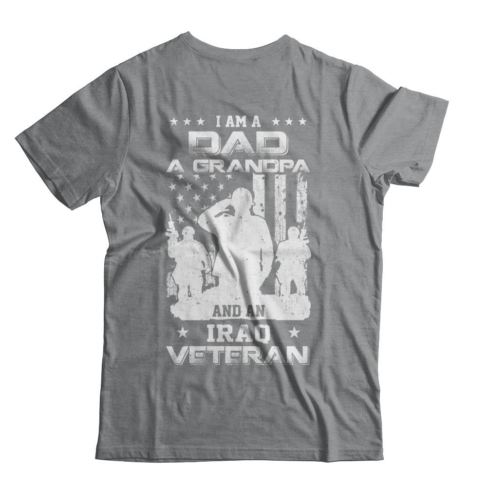 I'm A Dad A Grandpa And An Iraq Veteran-T-Shirt & Hoodie-Classic T-Shirt-Sport Grey