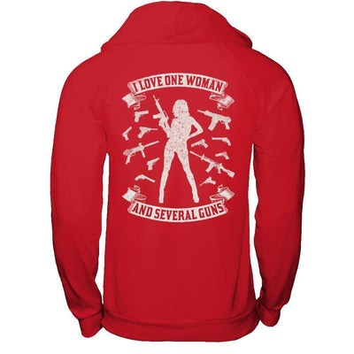 I Love One Woman And Several Guns-T-Shirt & Hoodie-Pullover Hoodie-Red