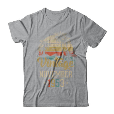 Retro Classic Vintage November 1953 68th Birthday Gift-T-Shirt & Hoodie-Classic T-Shirt-Sport Grey