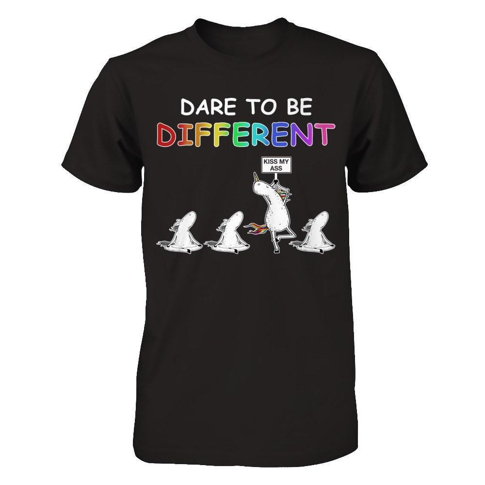 Rainbow Dare To Be Different-T-Shirt & Hoodie-Premium T-Shirt-Black
