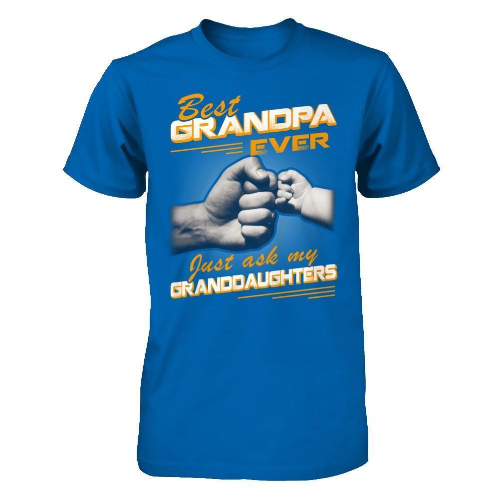 Best Grandpa Ever Just Ask My Granddaughters-T-Shirt & Hoodie-Classic T-Shirt-Royal