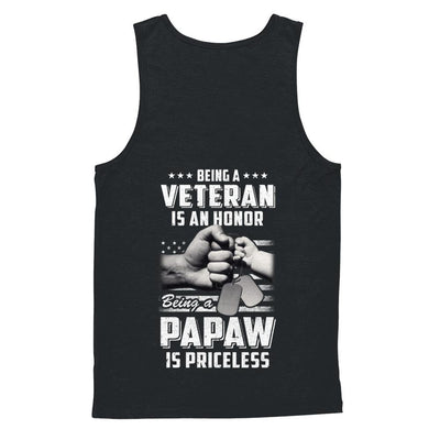 Being A Veteran Is An Honor Being A PaPaw Is Priceless-T-Shirt & Hoodie-Unisex Tank-Black