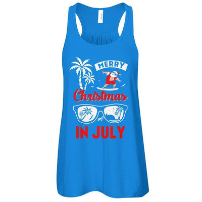 Merry Christmas In July-T-Shirt & Tank Top-Women's Flowy Racerback Tank-True Royal