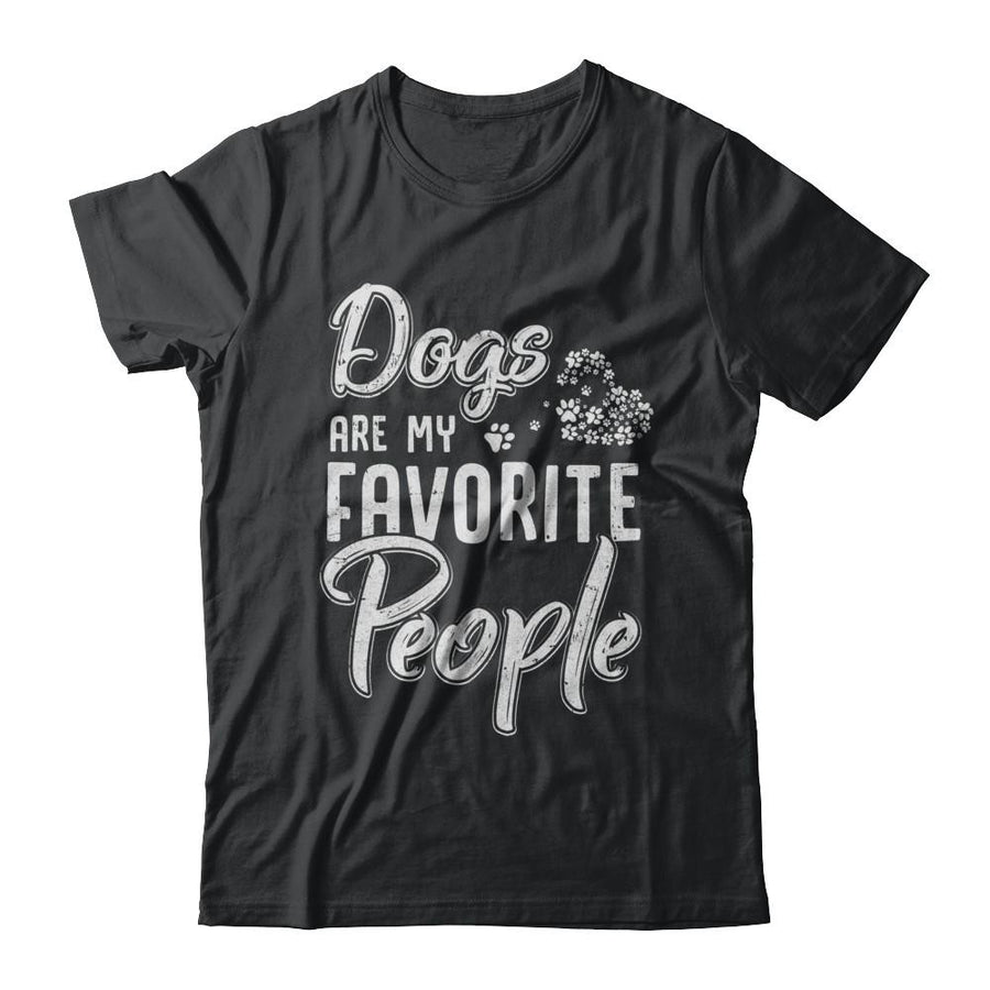 Dogs Are My Favorite People Cat Lovers-T-Shirt & Hoodie-Classic T-Shirt-Black
