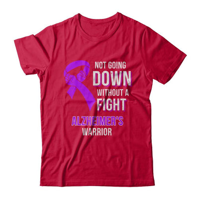 Not Going Down Without A Fight Alzheimer's Warrior-T-Shirt & Hoodie-Classic T-Shirt-Red