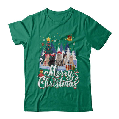 Merry Christmas Cat Women Girls Christmas Gift-T-Shirt & Sweatshirt-Classic T-Shirt-Kelly Green