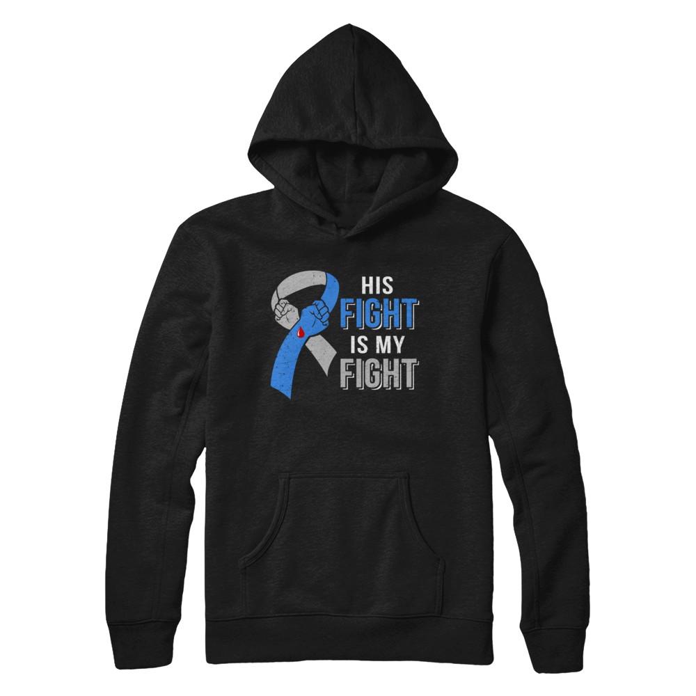 His Fight Is My Fight Diabetes Awareness-T-Shirt & Hoodie-Pullover Hoodie-Black
