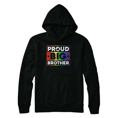 Proud Big Brother Gay Lesbian Pride Month LGBT-T-Shirt & Hoodie-Pullover Hoodie-Black