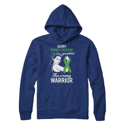 Sorry Kidney Disease You Picked The Wrong Warrior Kidney Disease-T-Shirt & Hoodie-Pullover Hoodie-Deep Royal