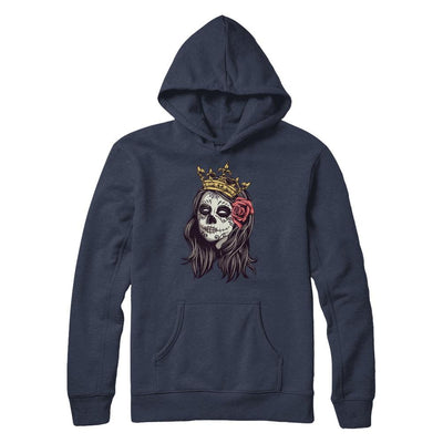 Halloween Queen Tattoos Costume Skeleton-T-Shirt & Hoodie-Pullover Hoodie-Navy