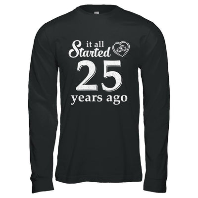 25Th Wedding Anniversary Married Couples 1996 Husband Wife-T-Shirt & Hoodie-Long Sleeve T-Shirt-Black