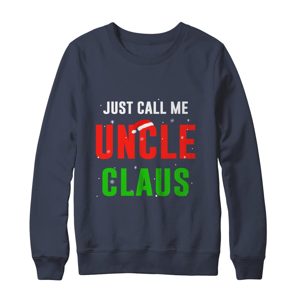 Santa Uncle Claus Matching Family Christmas Pajamas-T-Shirt & Sweatshirt-Crewneck Sweatshirt-Navy