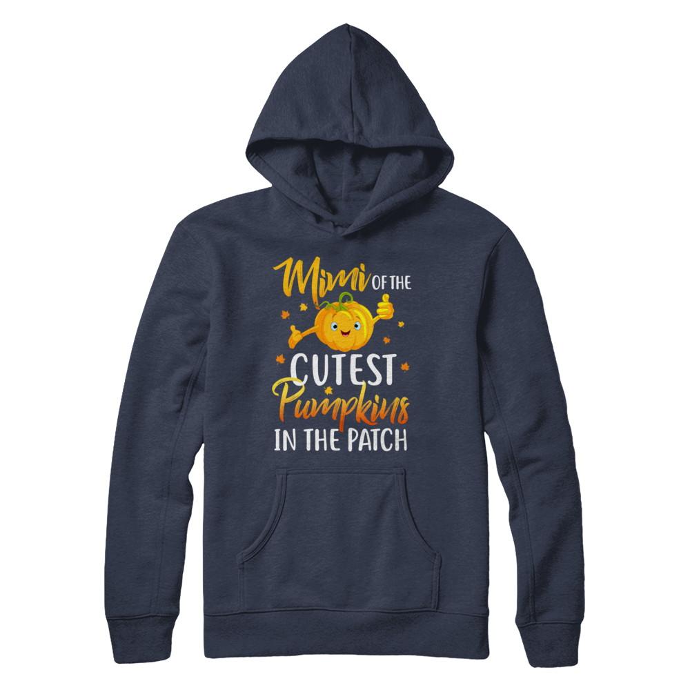 Halloween Mimi Of Cutest Pumpkins In The Patch-T-Shirt & Hoodie-Pullover Hoodie-Navy