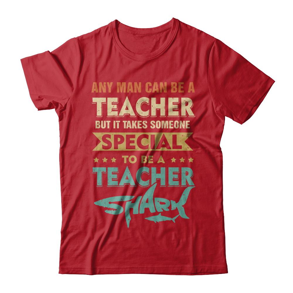 Vintage Someone Special To Be A Teacher Shark Gift-T-Shirt & Hoodie-Classic T-Shirt-Red