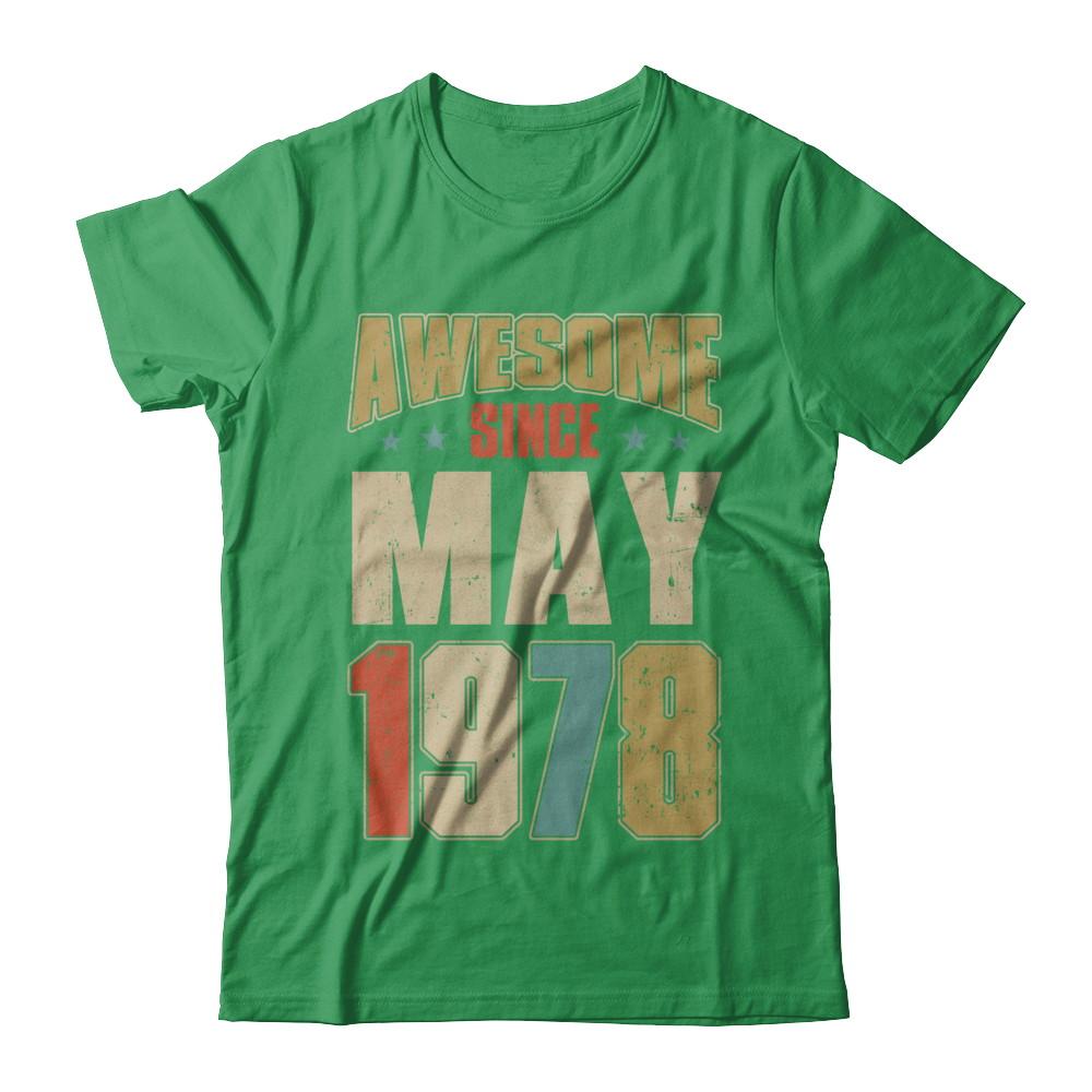 Vintage Retro Awesome Since May 1978 43th Birthday-T-Shirt & Hoodie-Premium T-Shirt-Kelly Green