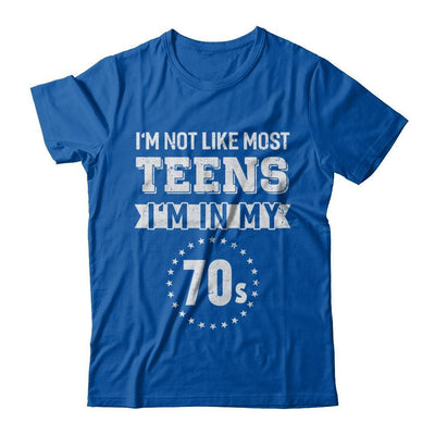 Vintage I'm Not Like Most Teens I'm In My 70s Birthday-T-Shirt & Hoodie-Premium T-Shirt-Royal