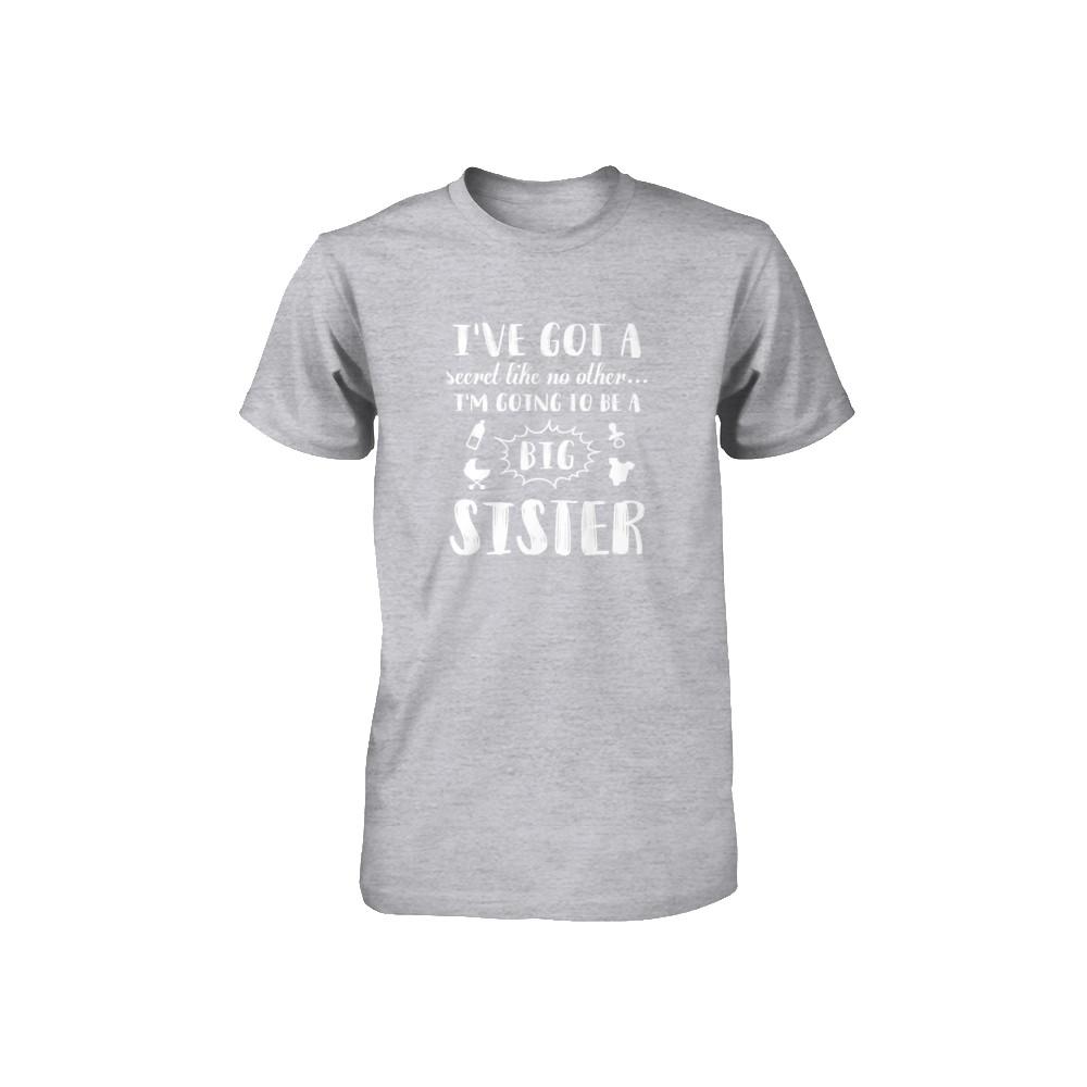 Secret Like No Other I'm Going To Be A Big Sister Youth-Youth Shirt-Youth T-Shirt-Athletic Heather