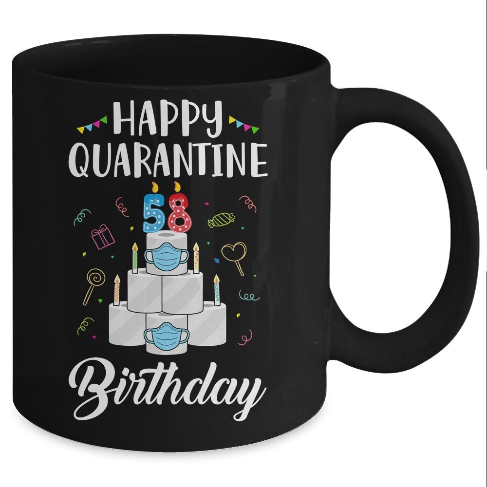 58th Birthday Gift Idea 1963 Happy Quarantine Birthday Mug-Coffee Mug-Mug-Black