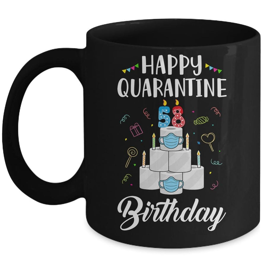 58th Birthday Gift Idea 1963 Happy Quarantine Birthday Mug-Coffee Mug-Mug-Black