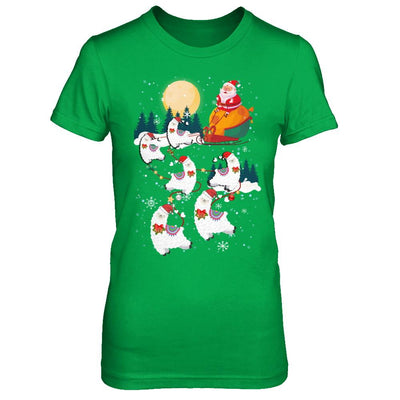 Funny Christmas Llama Alpaca Reindeer Lover Santa Gift-T-Shirt & Sweatshirt-Women's T-Shirt-Irish Green