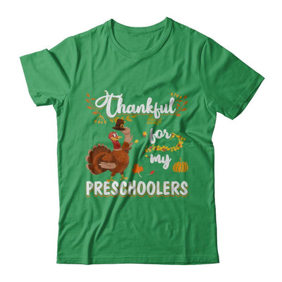 Thankful For My Preschoolers Teacher Thanksgiving Day-T-Shirt & Sweatshirt-Premium T-Shirt-Kelly Green