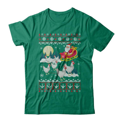 Funny Chicken Ugly Christmas Sweater Gifts-T-Shirt & Sweatshirt-Classic T-Shirt-Kelly Green