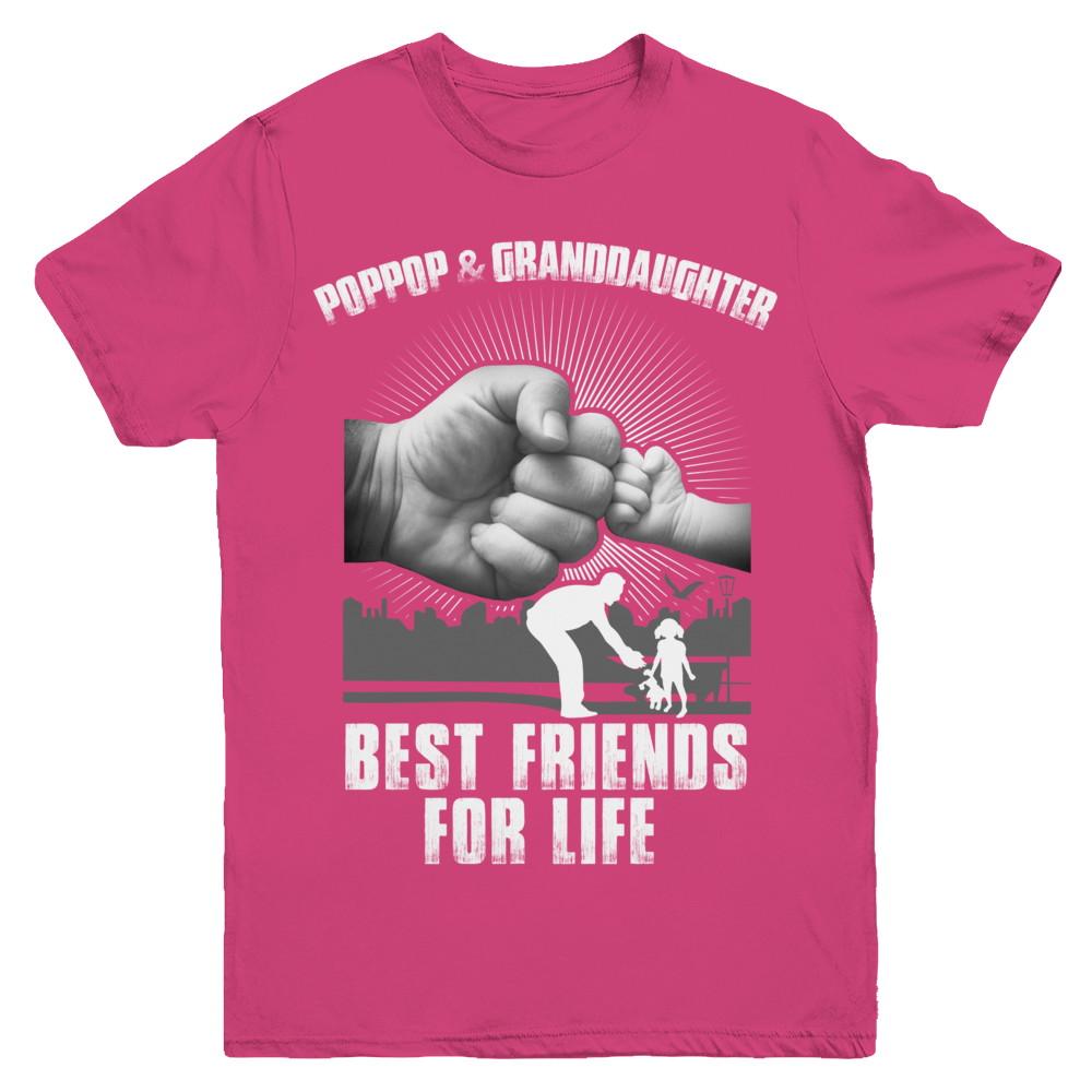 Poppop And Granddaughter Best Friends For Life Youth-Youth Shirt-Youth T-Shirt-Heliconia