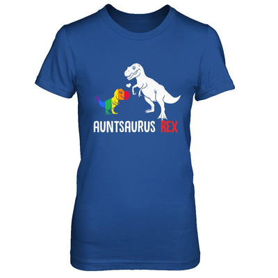 Aunt Saurus Auntsaurus T-Rex Dinosaur LGBT Support-T-Shirt & Hoodie-Women's T-Shirt-Royal