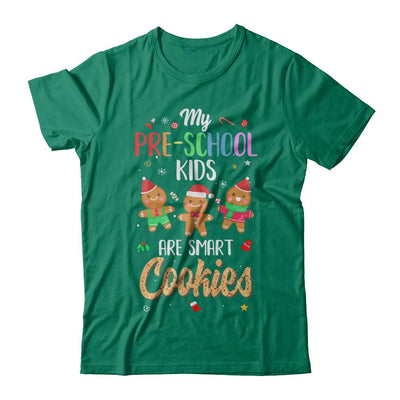 Teacher My Pre-shcool Kids Are Smart Cookies Christmas-T-Shirt & Sweatshirt-Classic T-Shirt-Kelly Green
