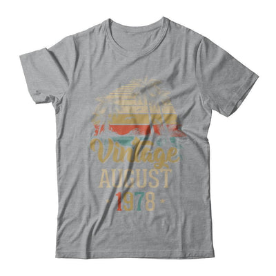 Retro Classic Vintage August 1978 43th Birthday Gift-T-Shirt & Hoodie-Classic T-Shirt-Sport Grey