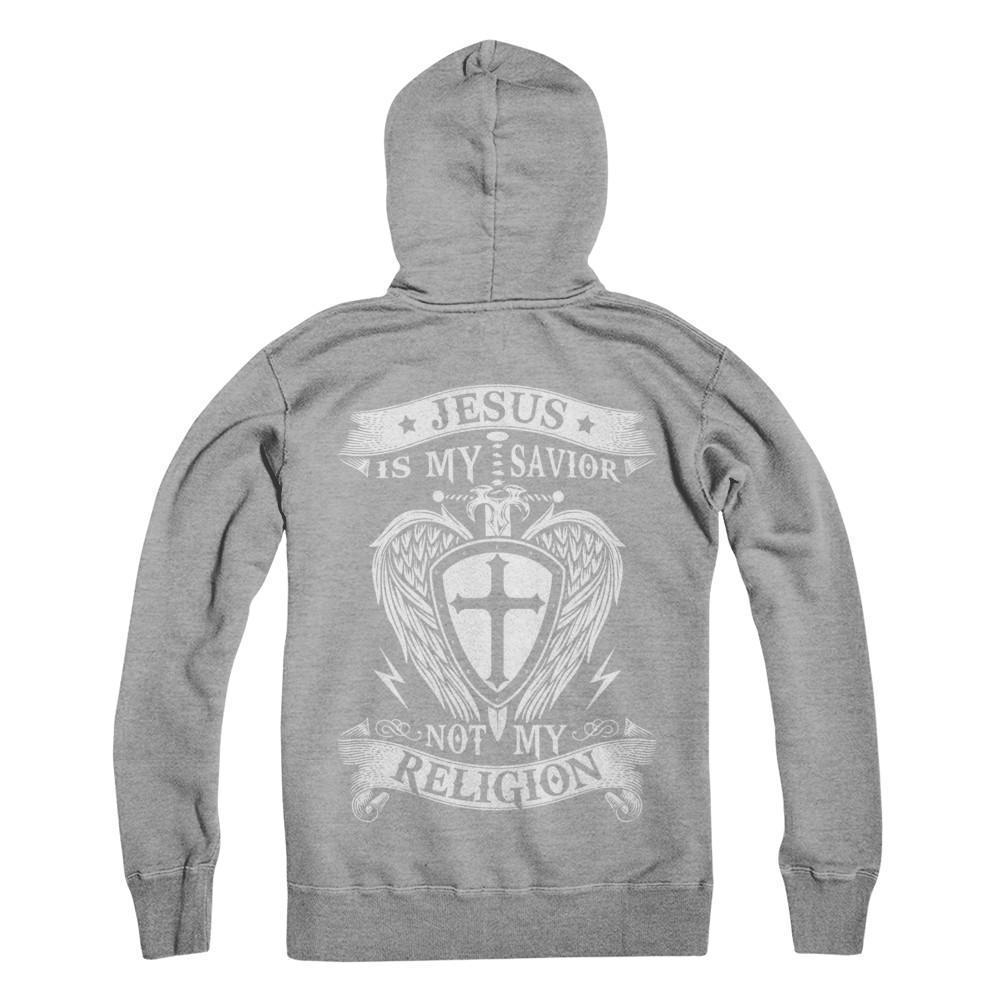 Knight Templar Jesus Is My Savior Not My Religion-T-Shirt & Hoodie-Pullover Hoodie-Sport Grey