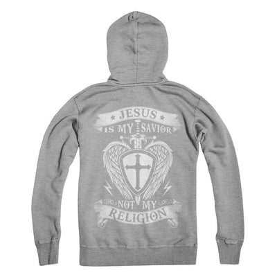Knight Templar Jesus Is My Savior Not My Religion-T-Shirt & Hoodie-Pullover Hoodie-Sport Grey