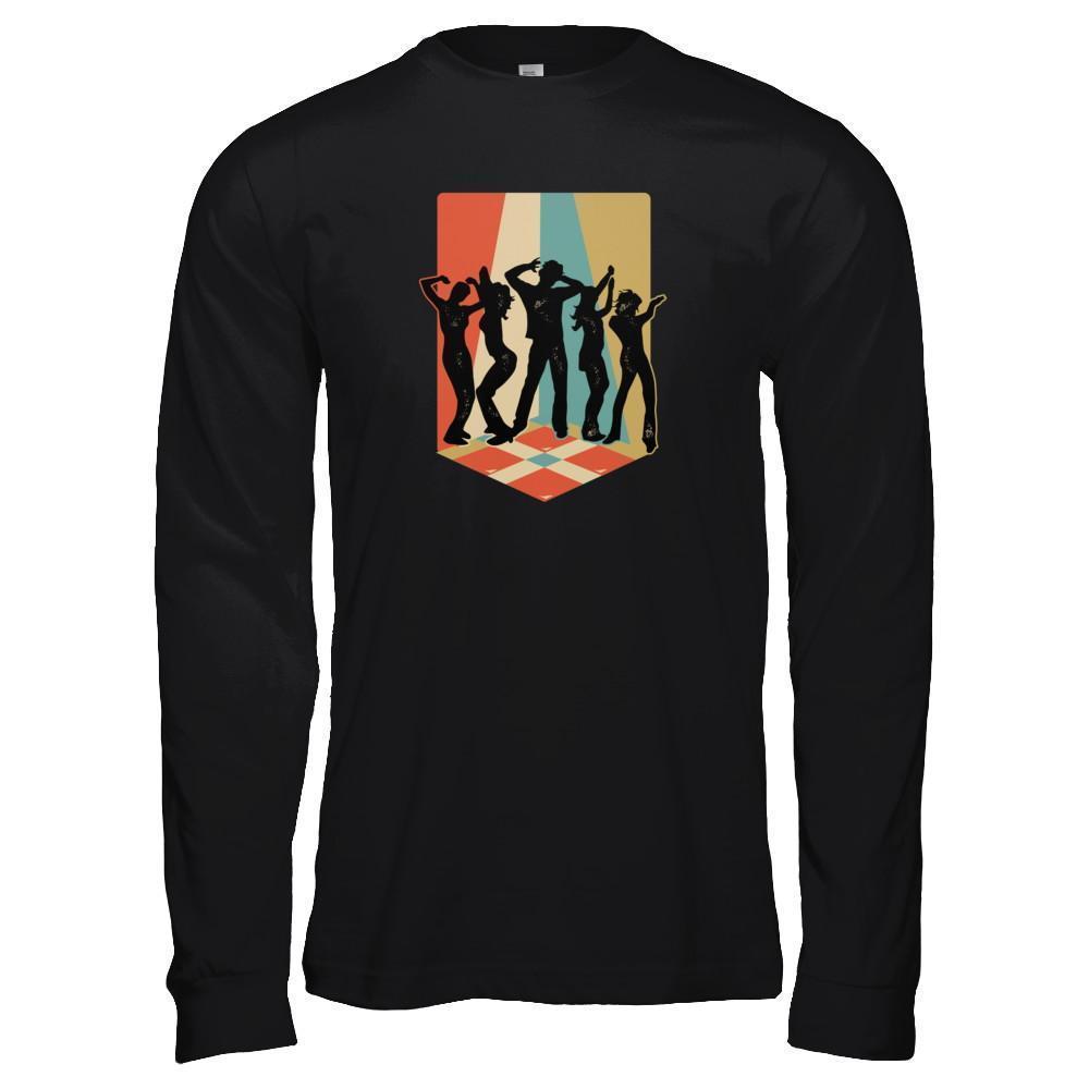 Classic Vintage Retro Style Dance Music-T-Shirt & Tank Top-Long Sleeve T-Shirt-Black