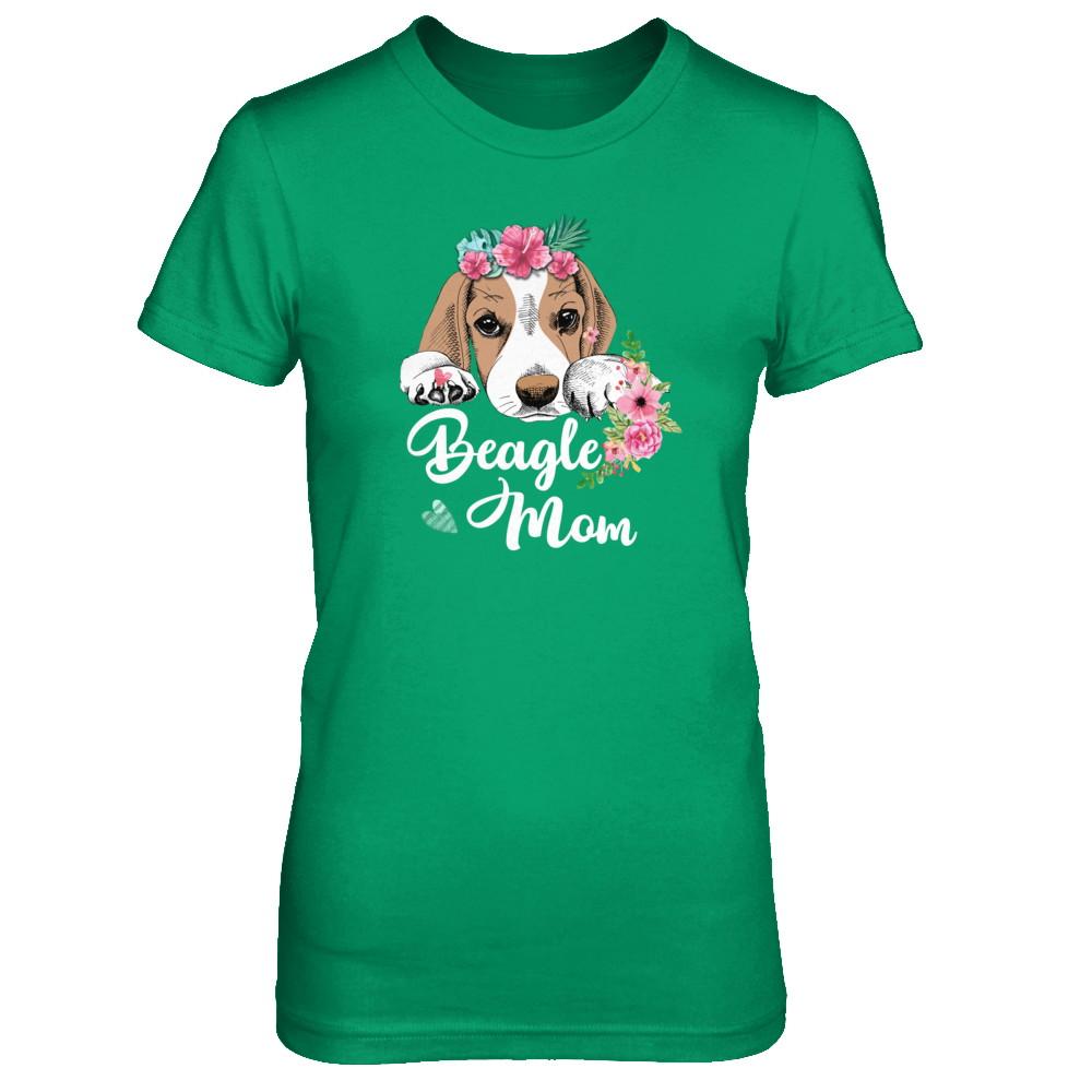 Beagle Mom Funny Dog Mom Gift Idea-T-Shirt & Tank Top-Women's T-Shirt-Irish Green