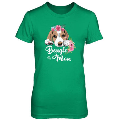 Beagle Mom Funny Dog Mom Gift Idea-T-Shirt & Tank Top-Women's T-Shirt-Irish Green
