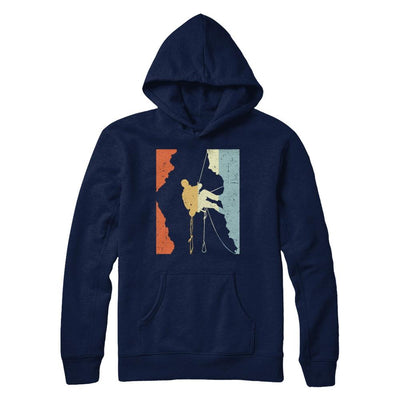Vintage Rock Climbing Climb-T-Shirt & Hoodie-Pullover Hoodie-Navy