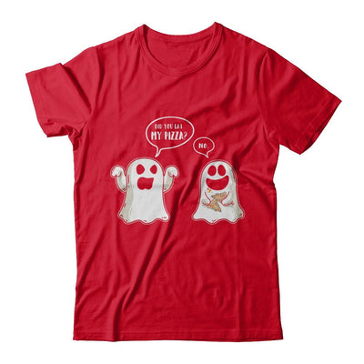 Funny Ghost Halloween Pizza Costume-T-Shirt & Hoodie-Premium T-Shirt-Red
