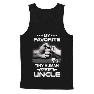 My Favorite Tiny Human Calls Me Uncle-T-Shirt & Hoodie-Unisex Tank-Black