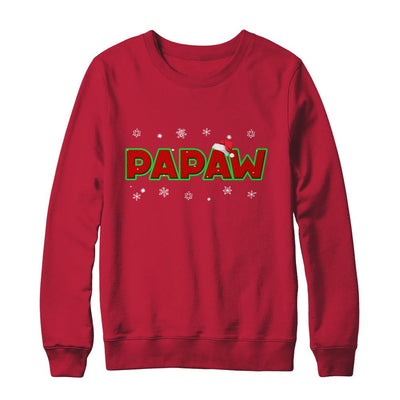 Papaw Christmas Santa Ugly Sweater Gift-T-Shirt & Sweatshirt-Crewneck Sweatshirt-Red