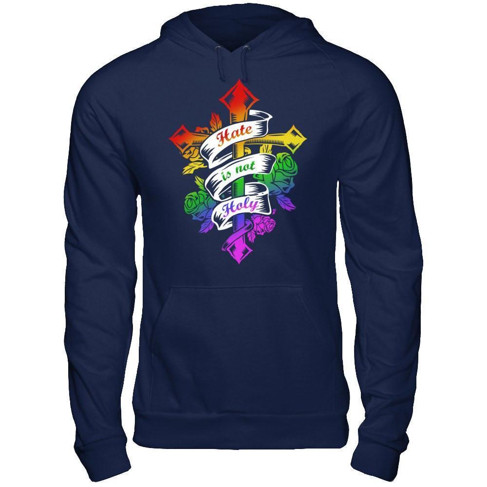 Hate Is Not Holy-T-Shirt & Hoodie-Pullover Hoodie-Navy