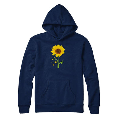 Funny Sunflower Cat Dog Paw Lover-T-Shirt & Tank Top-Pullover Hoodie-Navy