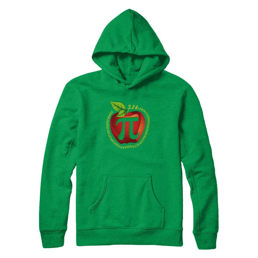 Teacher Apple Pi Math Happy Pi Day-T-Shirt & Hoodie-Pullover Hoodie-Irish Green