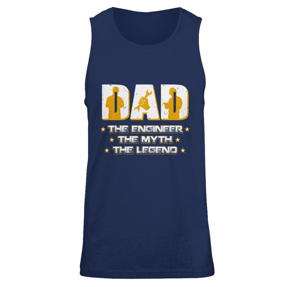 Dad The Engineer The Myth The Legend-T-Shirt & Hoodie-Unisex Tank-Navy